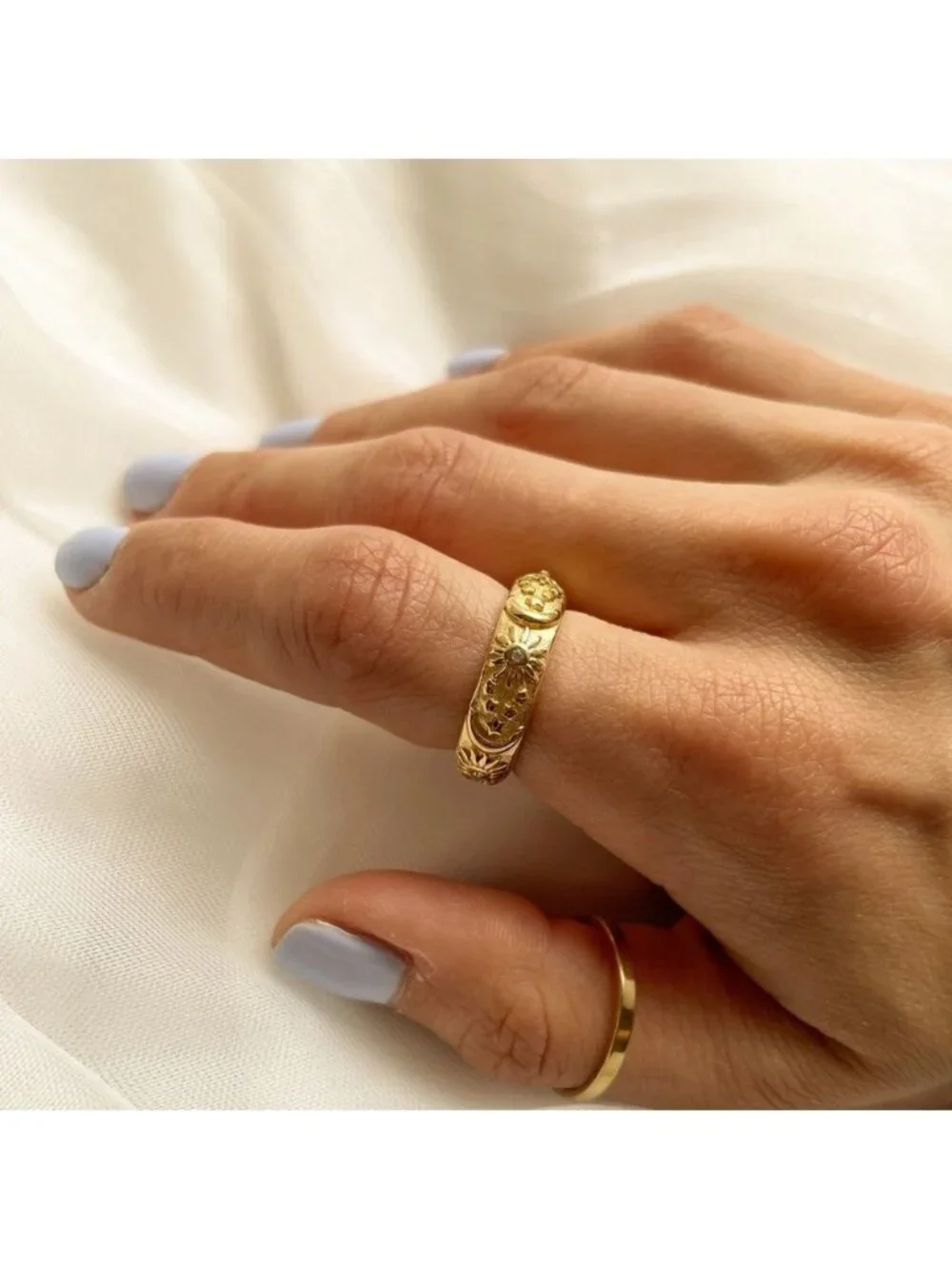 Boho moon Ring Q180